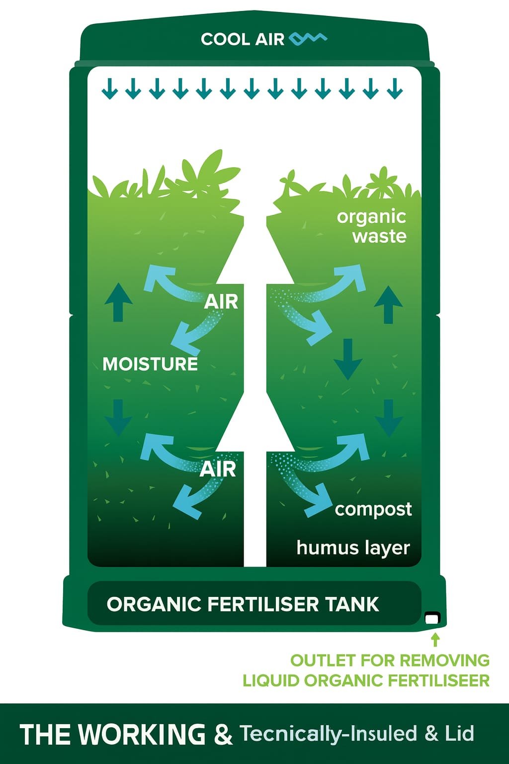 Aerobic Convection Airflow and Thermophilic Digestion Process